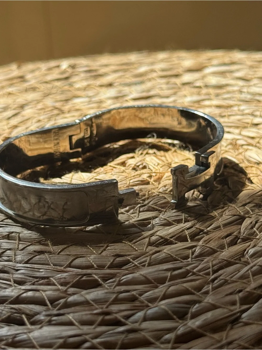 Authentic Hermès Clic H Silver Bracelet – As-Is | Minor Clasp Issue | PM Size - Picture 5 of 6